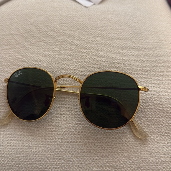 Ray-Ban Gold and Green Sunglasses with Case - Picture 2 of 5